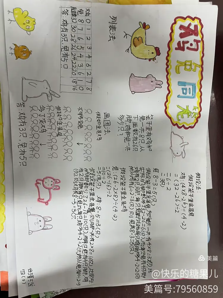 小升初数学广角专项（鸡兔同笼）的简单介绍