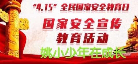 全民国家安全教育日，姚小少年在成长！