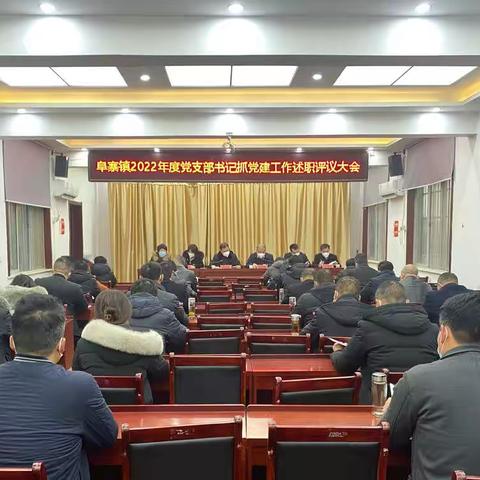 阜寨镇召开2022年度党支部书记抓基层党建述职评议会