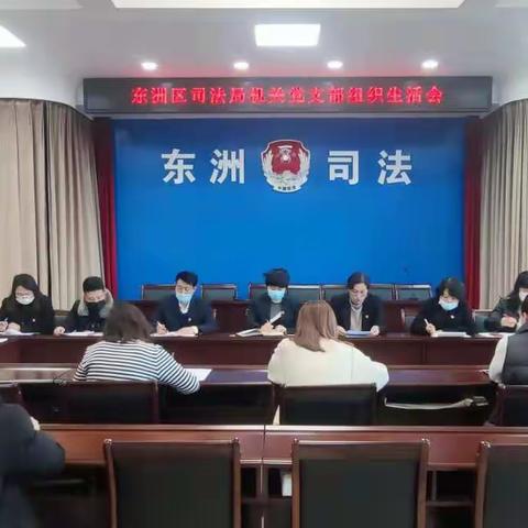 东洲区司法局党支部召开组织生活会