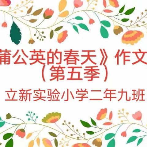 《蒲公英的春天》作文集，（第五季）