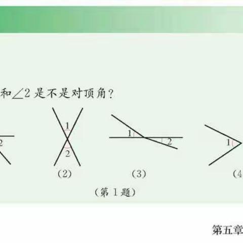 第四课时    第五章 相交线与平行线 5.1 小结测试