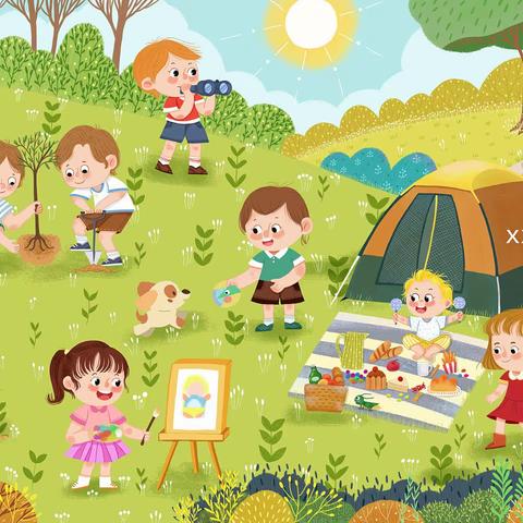 『静觅童心🌸“趣”春游』—昌乐县经济开发区幼儿园大二班双手画活动