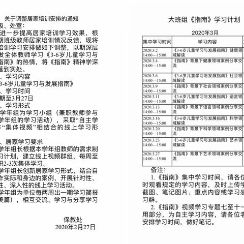 停课不停学，线上教研忙 ——市海河幼儿园大班组  《3-6岁儿童学习与发展指南》居家学习研讨