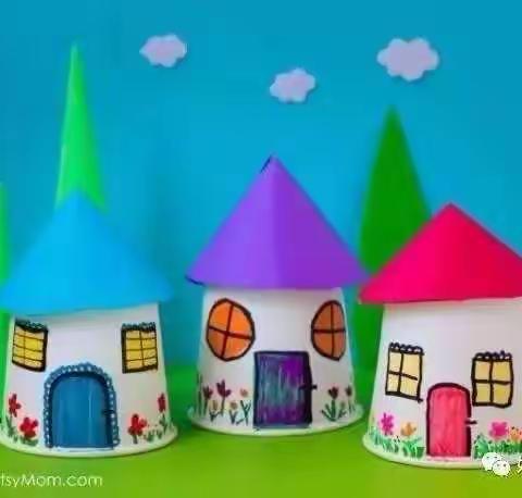 幼儿园亲子手工《迷你村庄》