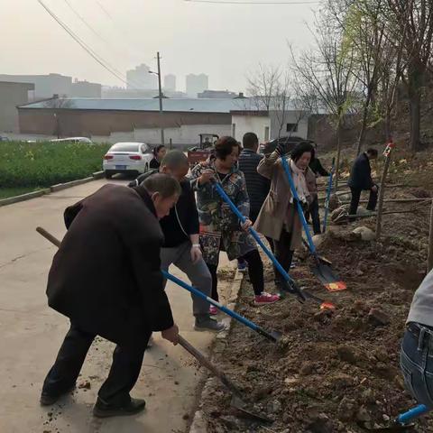 春回大地，增新添绿，党员当先，树好榜样；希望田野，播种信念，勇于担当，开创新局！...杨家湾党支部！