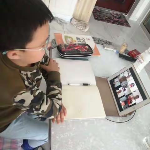 越北镇中心小学停课不停学三年级二刘泽翰