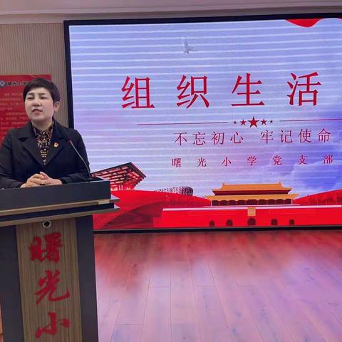 【转作风 正行风 提效能】曙光小学党支部召开组织生活会