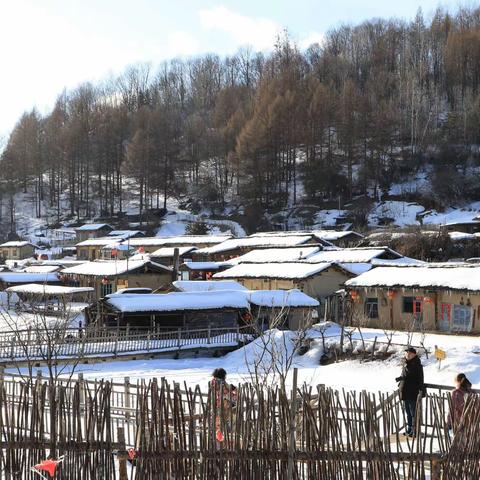 雪中水墨-锦江木屋村