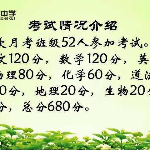 九（11）班10月考成绩总结