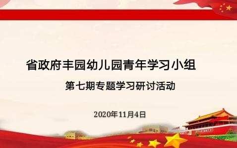 【丰园青年学习会】坚定理想信念，彰显青春担当——省政府丰园幼儿园青年干部学习小组第七次会议