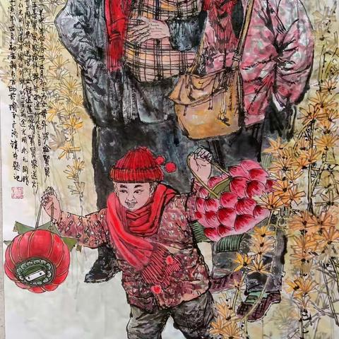 陕西民俗画家张方印2022年人物国画作品欣赏