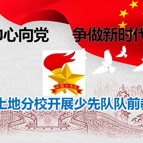 红领巾心向党  争做新时代好队员—木根镇上地分校开展少先队队前教育活动