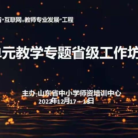 大单元，大视野—大桥镇中心小学大单元教学专题省级工作坊同步培训活动