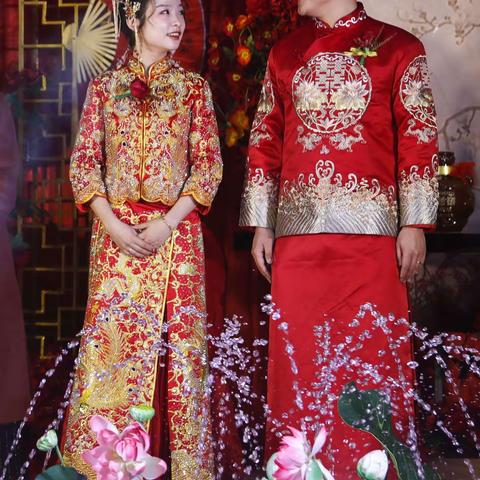 一世良缘同地久   百年佳偶共天长