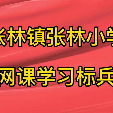 书山有路勤为径 学海无涯苦作舟 张林小学优秀网课标兵