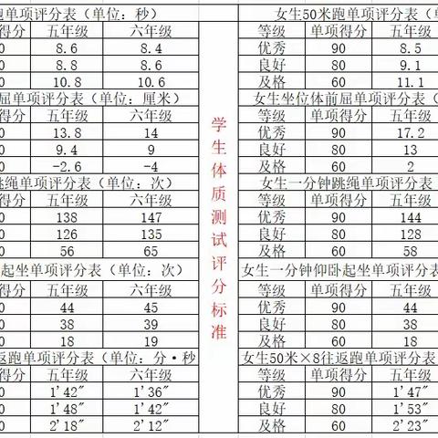 五、六年级暑假锻炼内容