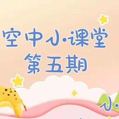 【隔空不隔爱❤空中小课堂】 ——文幼教师送给宅宝一日活动指导小班组（五）