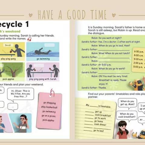 Recycle1 复习课导学（课本32页33页）