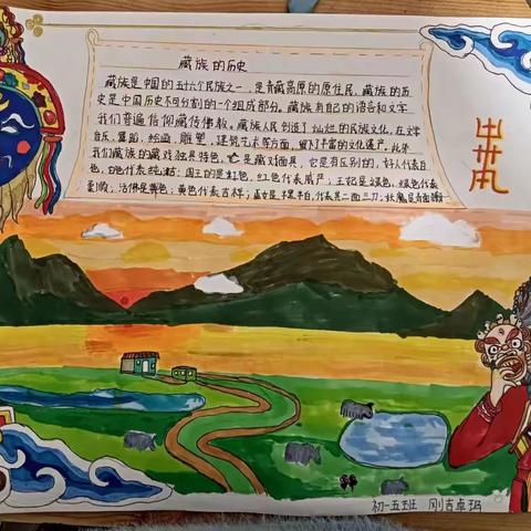 共同团结奋斗，共同繁荣发展——我校开展手抄报及少数民族手工创意设计大赛