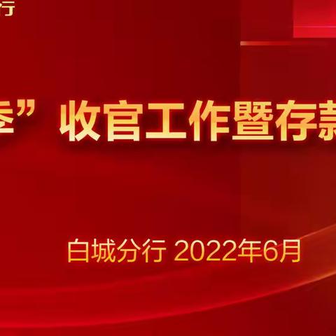 白城分行召开“奋斗季”收官工作暨个人存款调度会