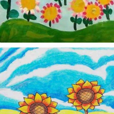 【多彩童心——创意童画】——孟子湖幼儿园绘画:🌻