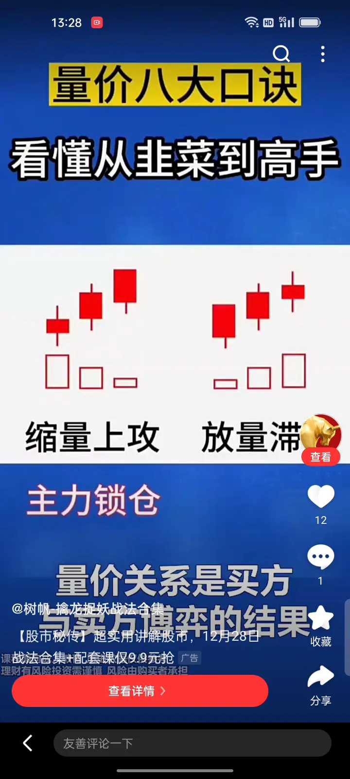 量价关系8句口诀