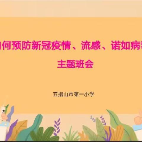 【钟灵毓秀  体验育人】市一小德育系列活动—（296）“‘疫’尘不染，筑牢防疫安全网”主题班会