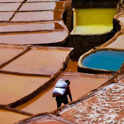 西藏 千年盐井盐田