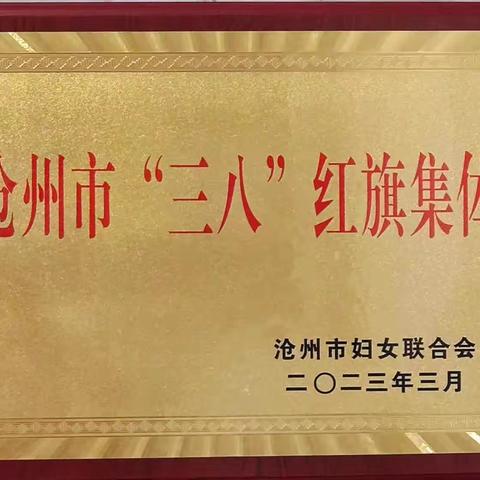 沧州市婚姻服务行业协会被沧州市妇联评为沧州市“三八红旗集体”荣誉称号