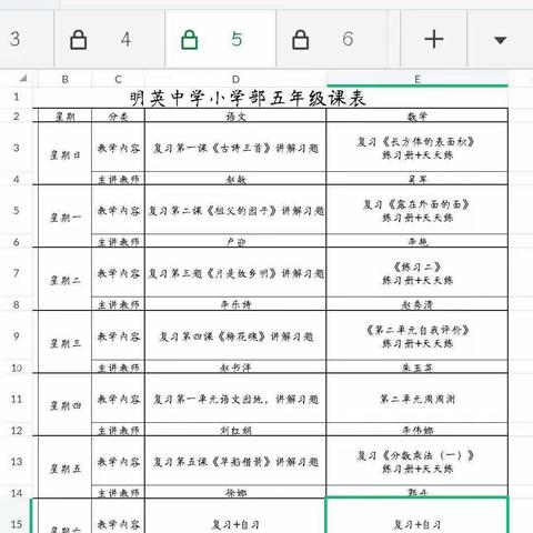 五年级数学组一周工作总结（3月15日-3月21日）