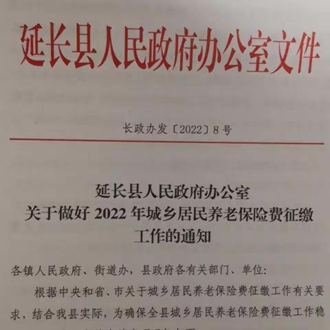 延长县税务局召开2022年度城乡居民养老保险费征缴动员部署会