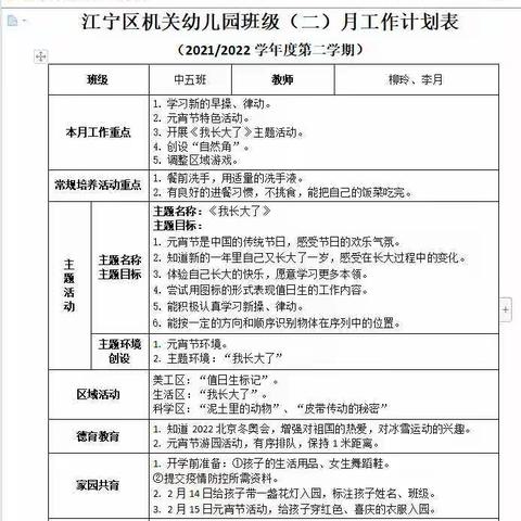 互动小天地——中五班线上家长园地（2022年春季学期第一期）