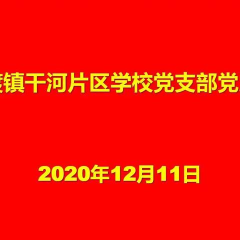 溪洛渡镇干河片区学校党支部顺利召开12月党员大会
