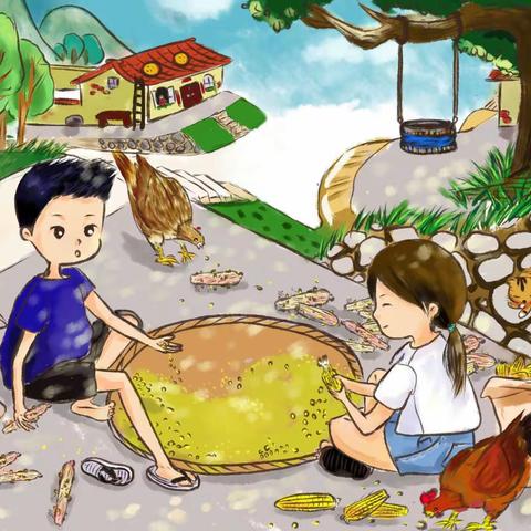 3.1班劳动课趣味比赛——剥玉米