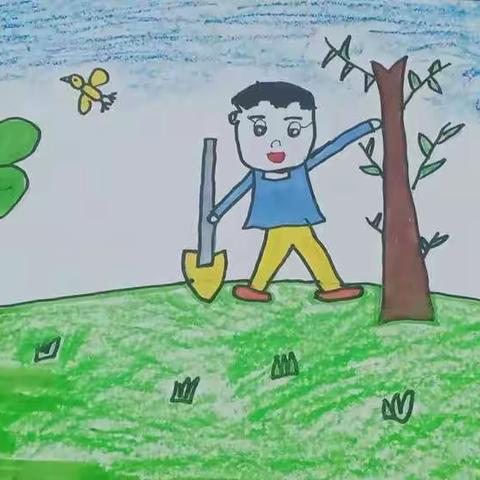 3.4班  五一劳动节绘画作品