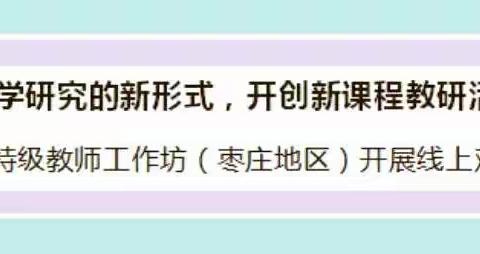 山东省物理工作坊（枣庄地区）开展线上观摩研讨活动