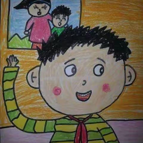 赵家蓬区中心幼儿园小一班——我的自画像