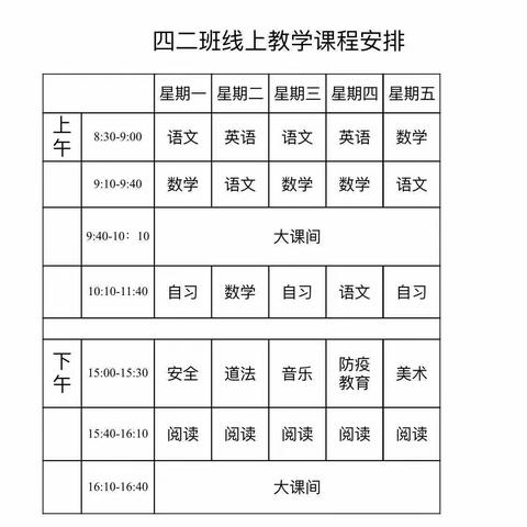 线上教学总结——东张门小学四二班语文篇