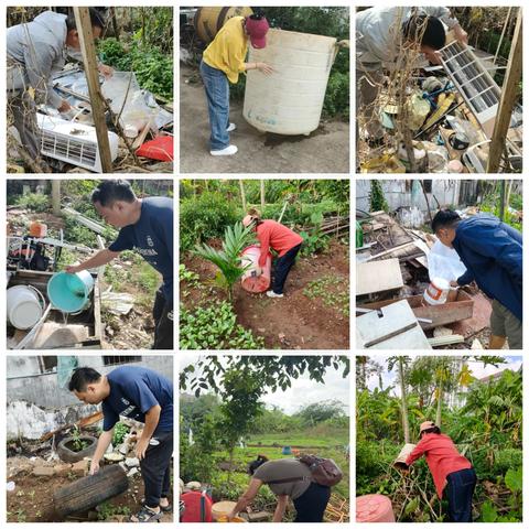 仙云社区联合海口市编办、美兰区政协持续开展爱国卫生运动