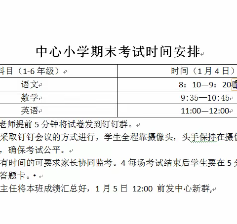 东张孟中心小学开展线上期末质量检测