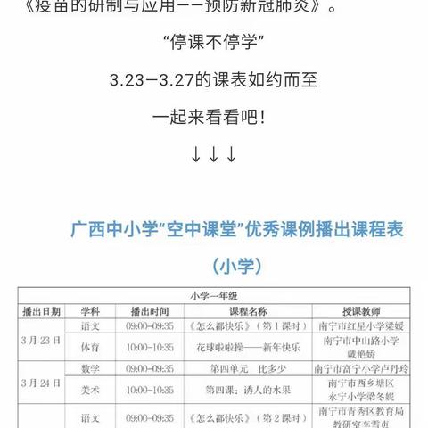 停课不停学，东兴市华侨学校一3班第六周学习继续前行～