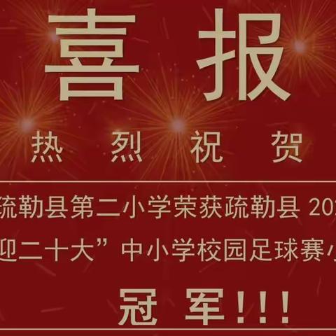 驰骋绿茵场，二小少年强——疏勒县第二小学勇夺疏勒县2022“喜迎二十大”校园足球冠军