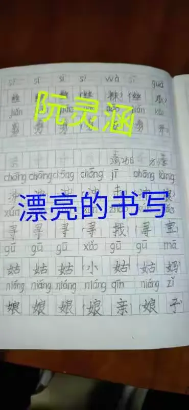 课后的作业，我们更是认真完成:生字的书写，我们显得格外认真，我们认真观察每个生字的结合和占格，都在争
