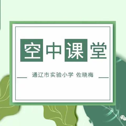 “疫”起学习，相约空中课堂——通辽市实验小学四年三班