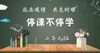 停课不停学，静待春花开                        ——二年九班网络学习剪影