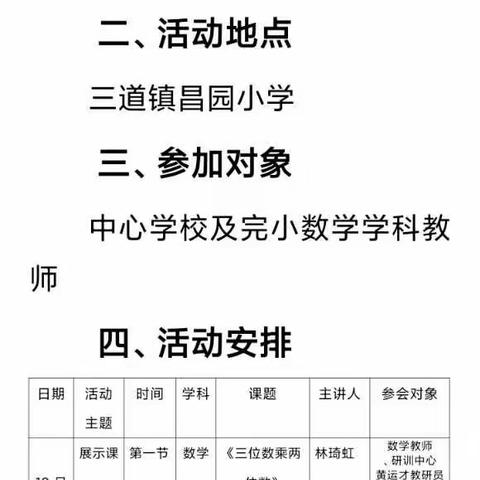 保亭县三道镇中心学校开展2021年入职教师数学课堂展示活动