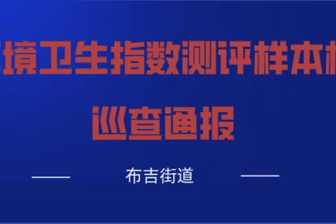 布吉街道环境卫生指数测评样本框巡查通报(4.16)