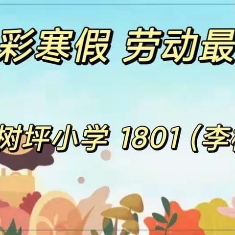 多彩寒假 劳动最美——樟树坪小学 1801（李树生）