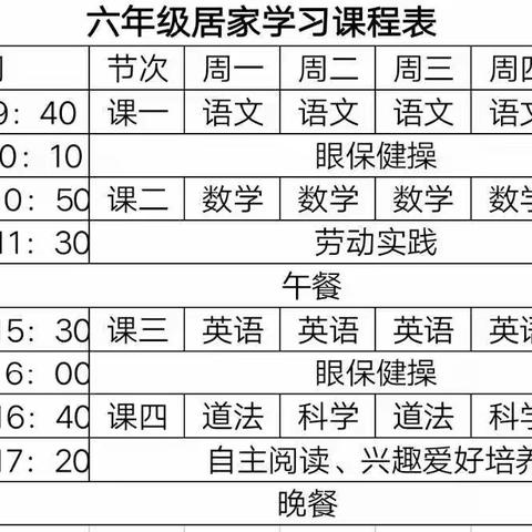 店头第二小学六年级组“停课不停学，在家快乐学”居家学习进行时